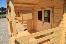MASYWNY domek letniskowy z tarasem*5x3*15m2*ogrodowy*domki*balik 34mm
