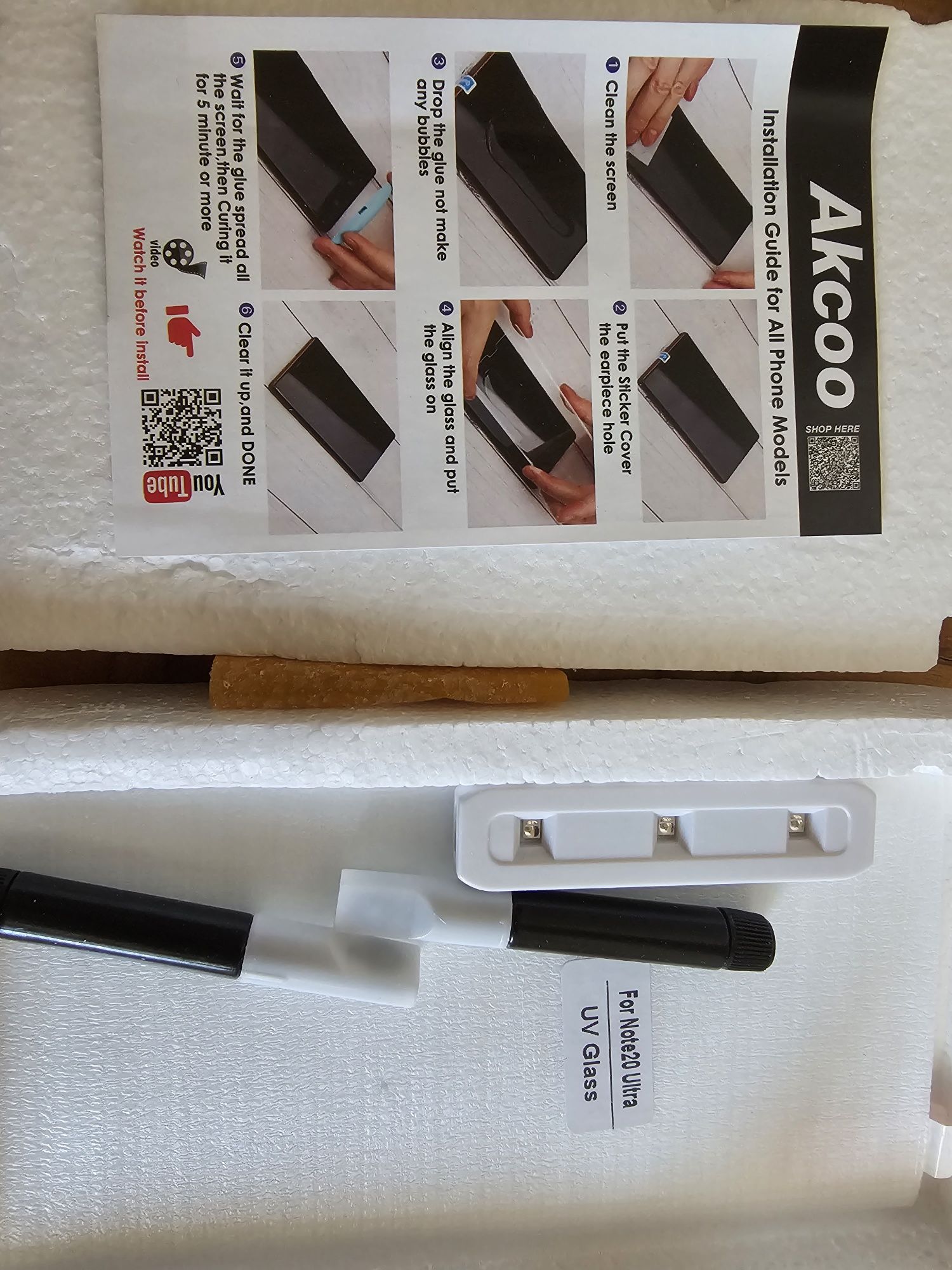 Vendo protector ecran Note 20 Ultra vidro temperado UV novo