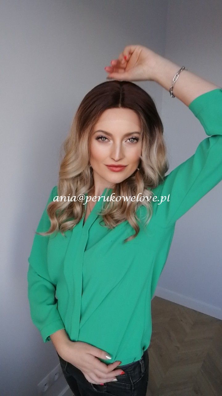 Peruka lace front mix słowiańskich blondów ombre kanekalon premium