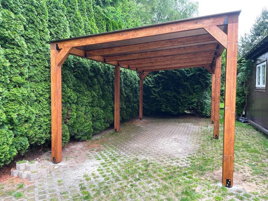 Wiata/altana garażowa, zadaszenie na samochód, wiata samochodowa