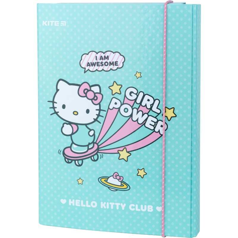 Папка для зошитів на гумці Kite Hello Kitty HK22-210, картон