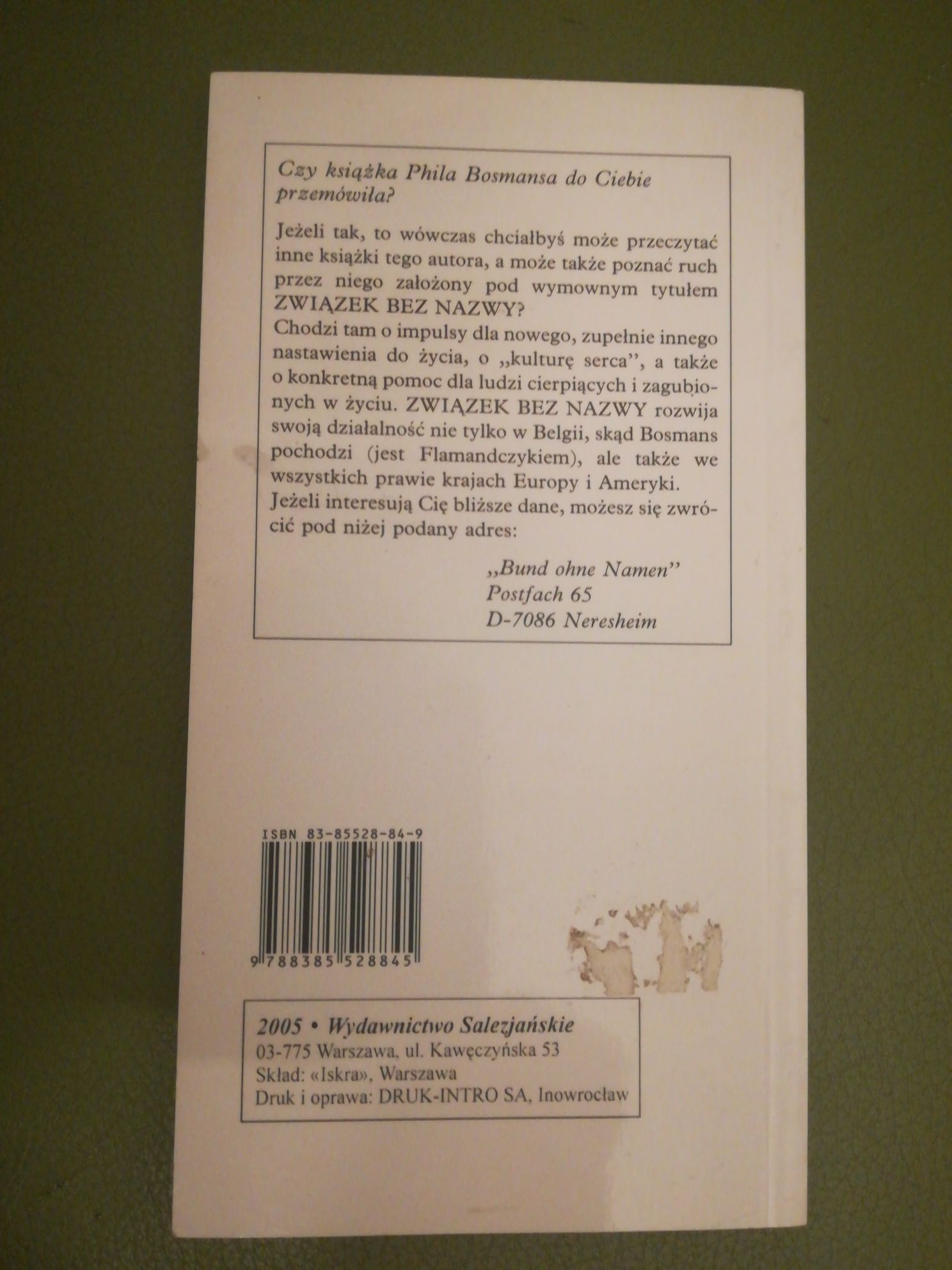 książka ""Człowieku lubię Cię" Phil Bosmans
