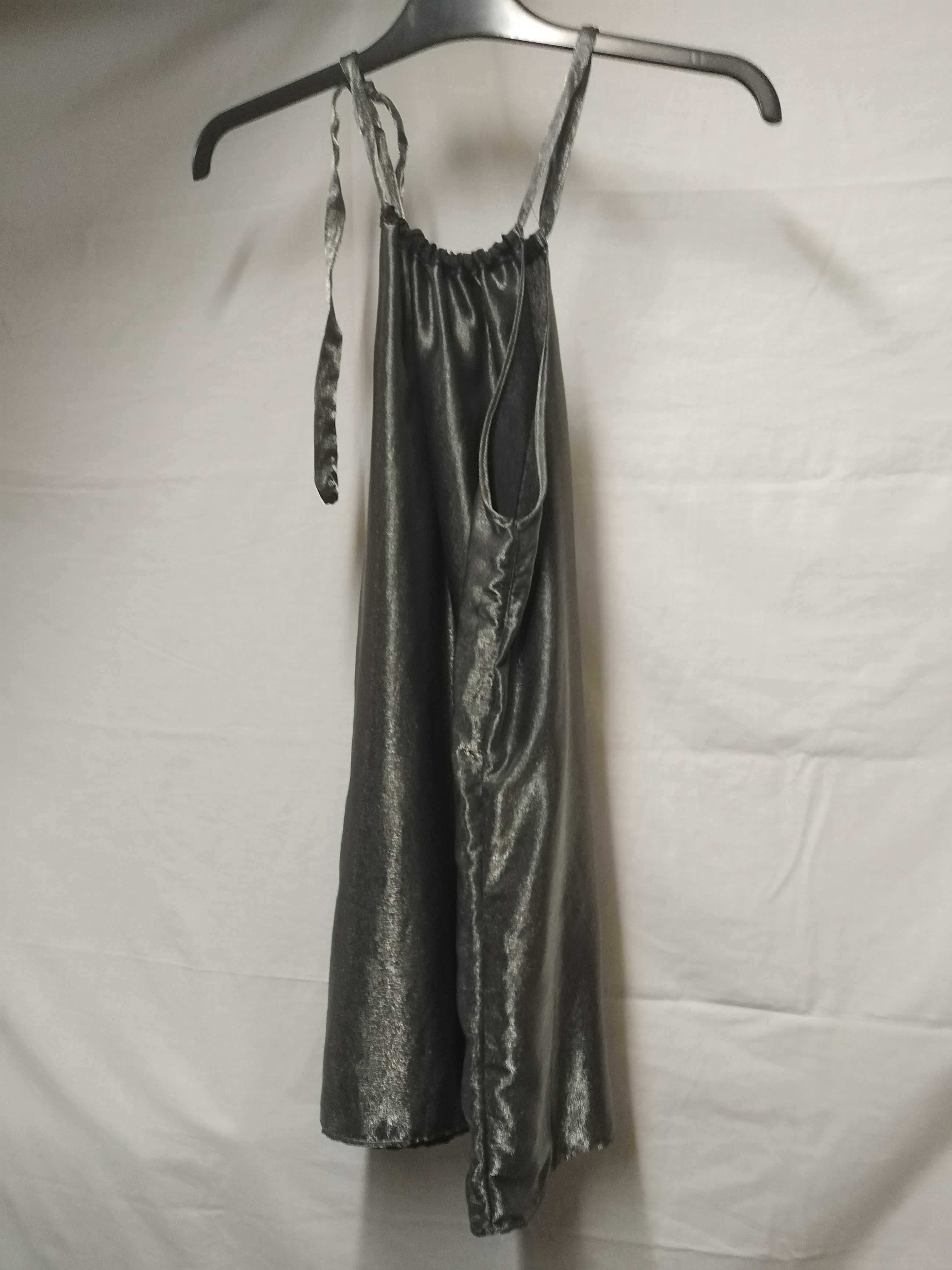 tunica/ vestido prateado tamanho S
