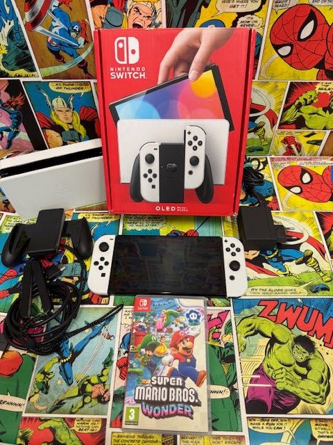 Nintendo Switch OLED Zestaw+SUPER MARIO BROS WONDER Gw12m Szczecin