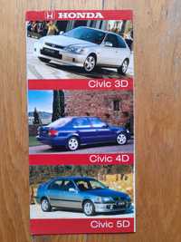 HONDA Civic, Accord, Prelude, S2000, HR-V, CR-V prospekt polski