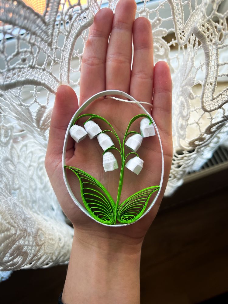 2 sztuki zawieszek wielkanocnych, recznie robione, quilling