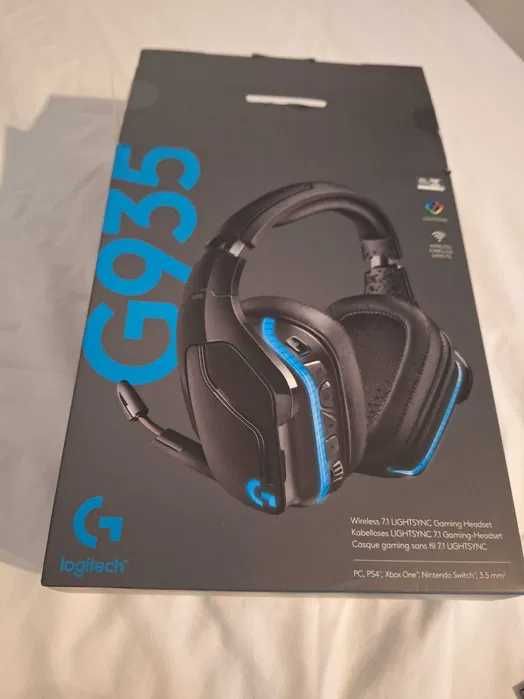 Słuchawki bezprzewodowe z mikrofonem Logitech G935 jak nowe