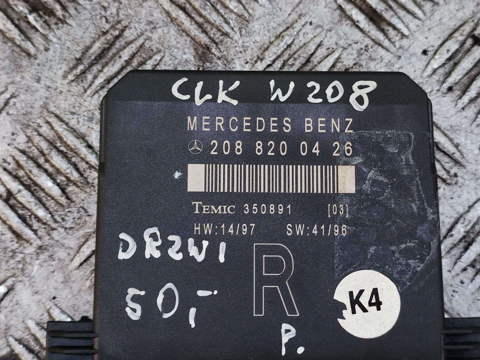 Mercedes W208 CLK sterownik moduł komfortu prawy przód przedni