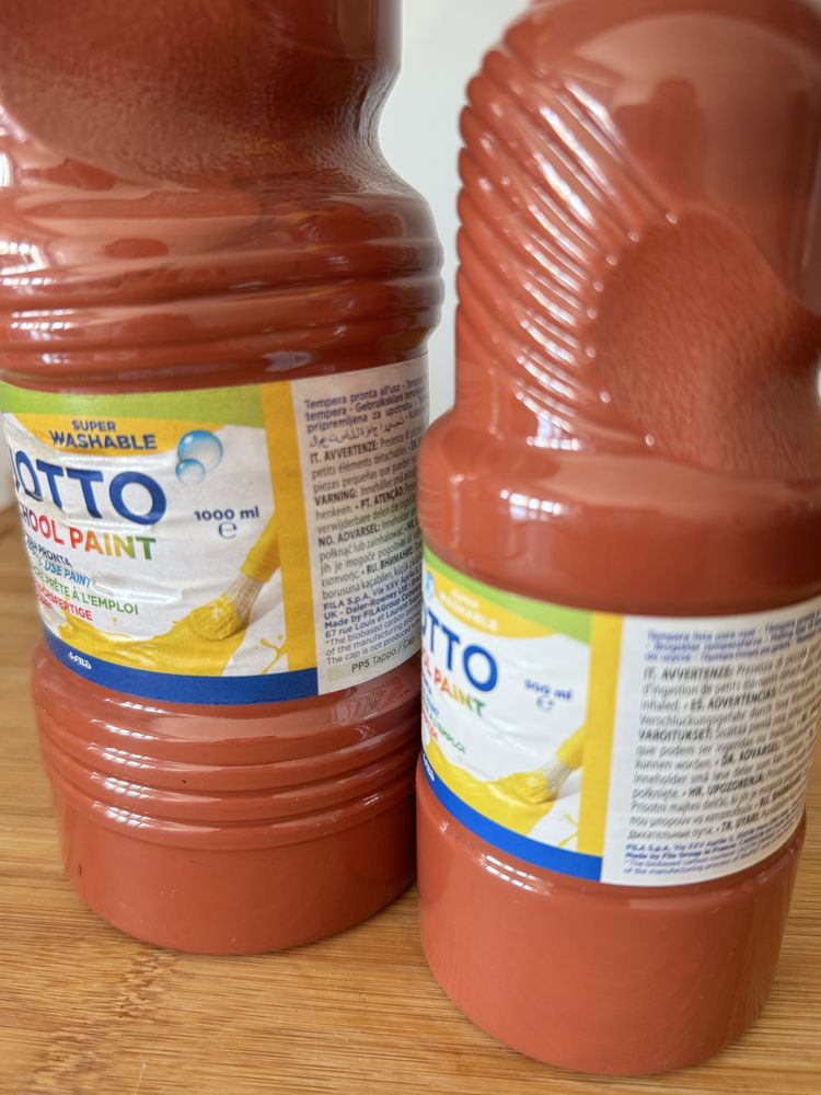 Conjunto Guaches Giotto - Castanho - 1000ml e 500ml