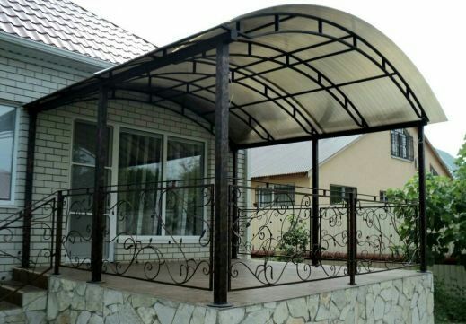 Навес. Навес из поликарбоната, профнастила.Для участка,сада и т.д.