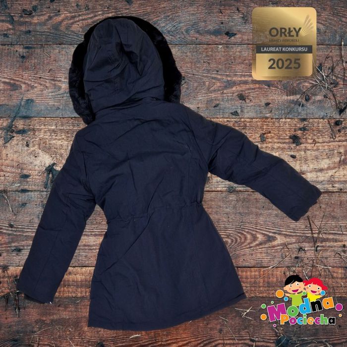 Parka zimowa kurtka zimowa czarna i oliwkowa  rozmiar od 122 do 176 li