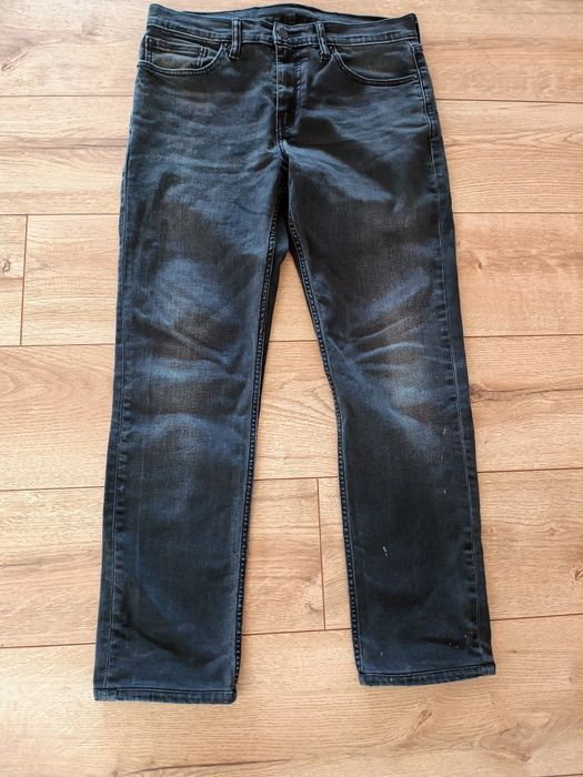 Czarne spodnie szerokie denim