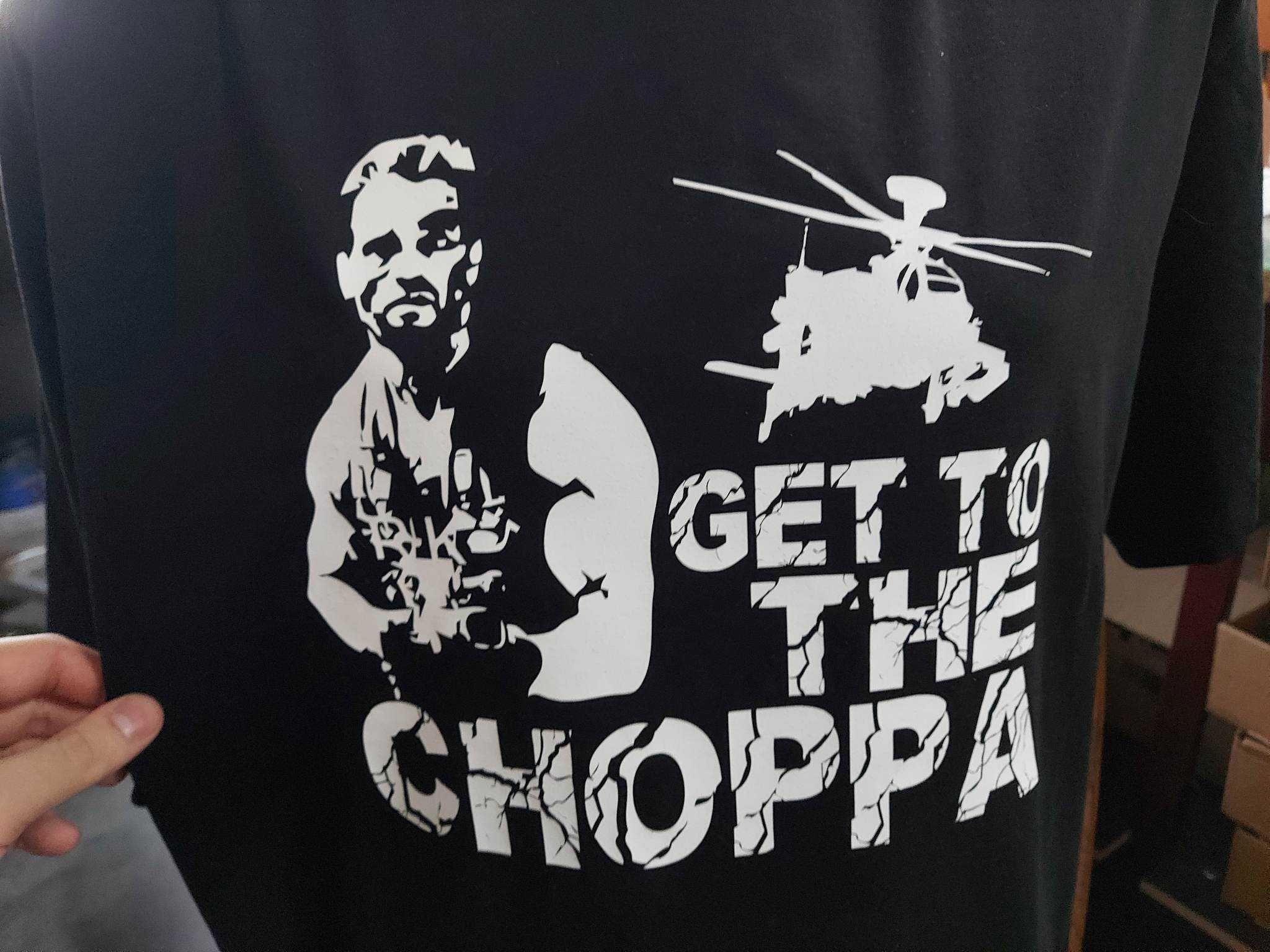 Koszulka Predator Arnold Schwarzenegger get to the chopper XXL