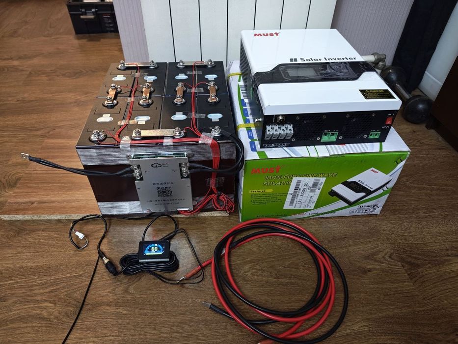 Готовый комплект ИБП 24В / Инвертор Must + LiFePO4 314 Ач с Smart BMS
