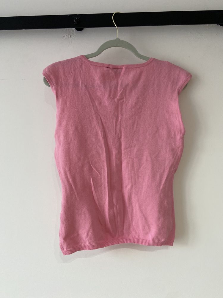 Różowa bluzka bez rękawów InWear bawełna
