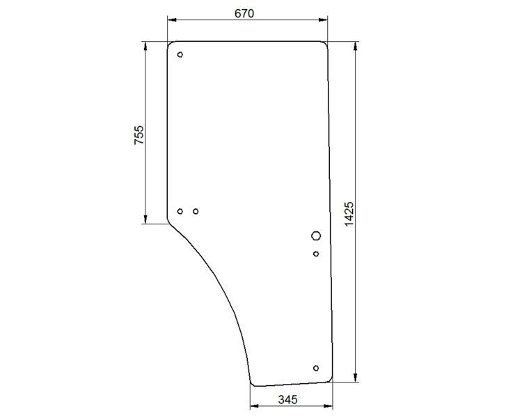 John Deere 6130, 6020, 7430  - drzwi lewe, prawe szyba  S 32  S 33