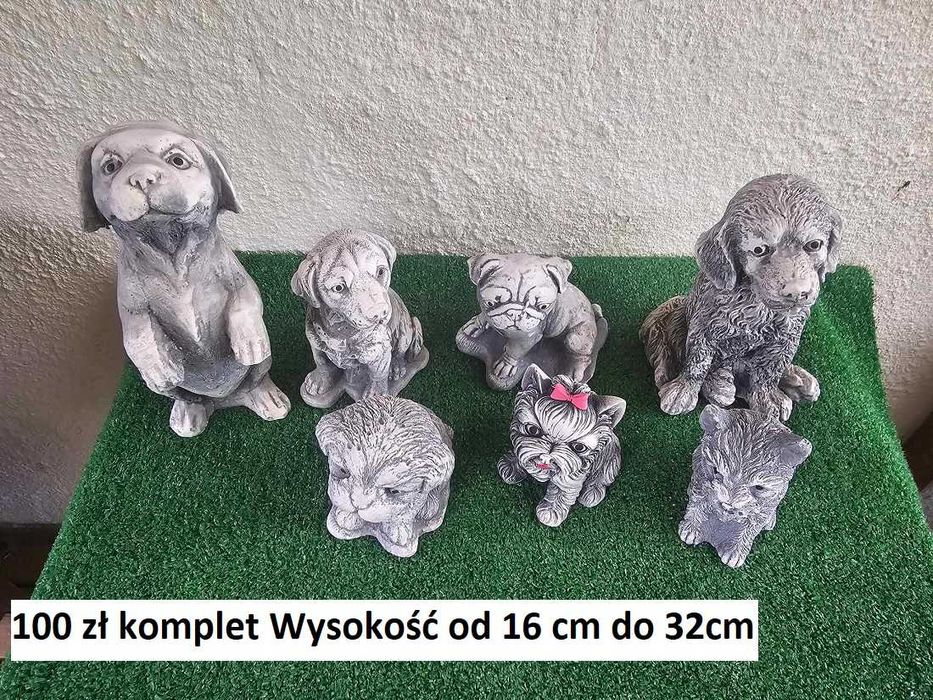 Figurki z gipsu kot z gipsu kotki ogrodowe figurka na taras Ozdobne