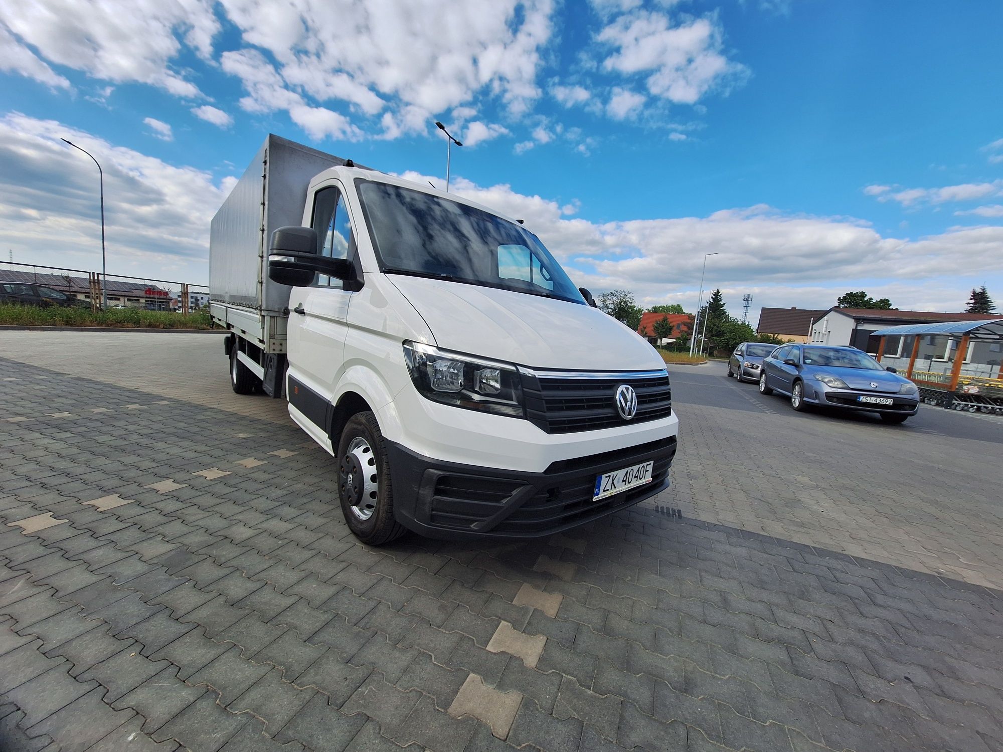 Wv Crafter Max Rozst. osi 4.5m Paka4.9 x 2.25m na B Salon PL1 wł. Fv23