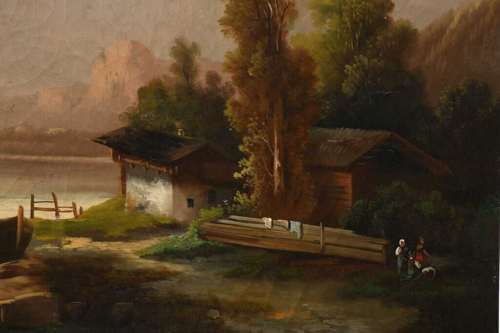 Stary obraz, pejzaż