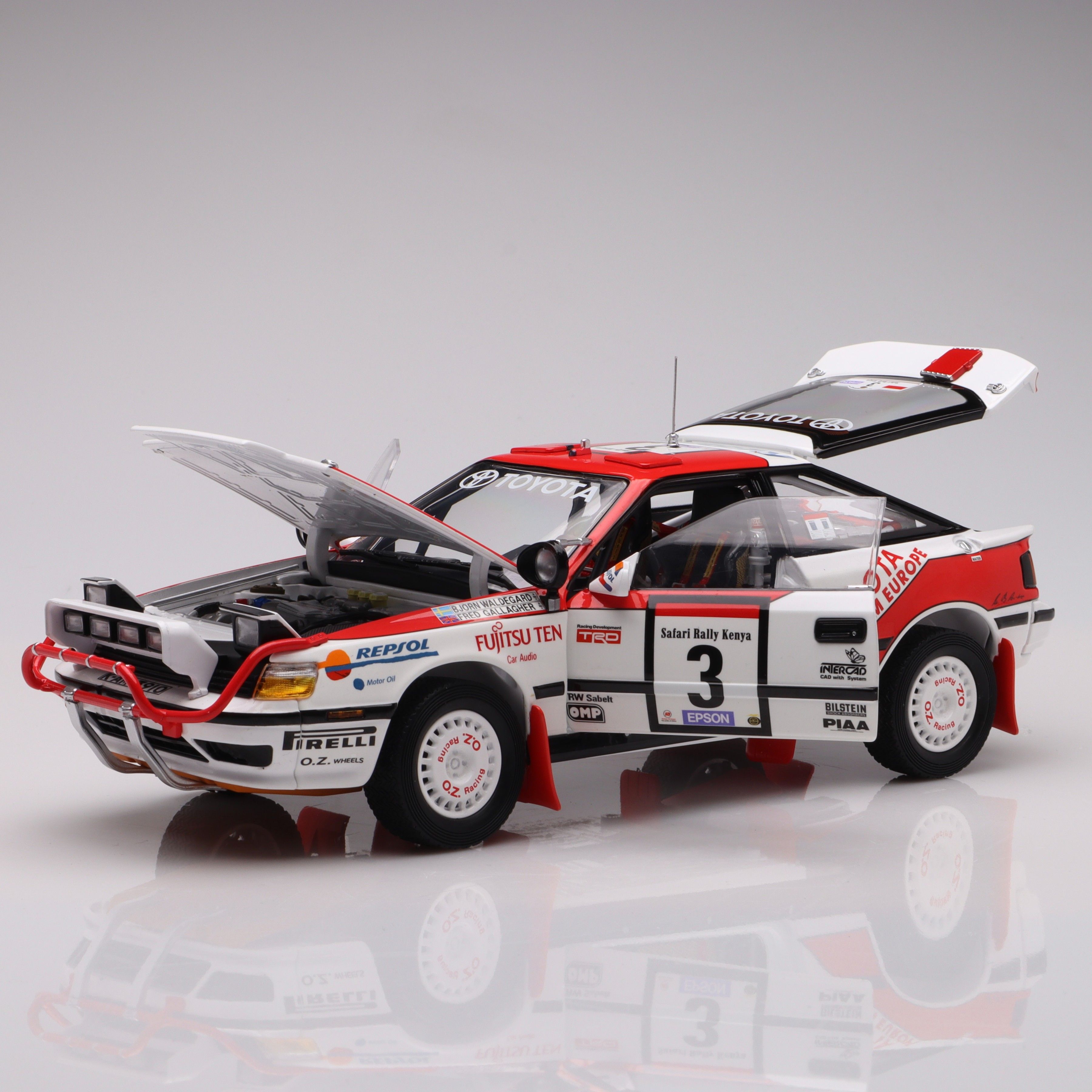 Toyota Celica GT-FOUR ST165 #3 B.Waldegard Rally Safari Kyosho 1:18