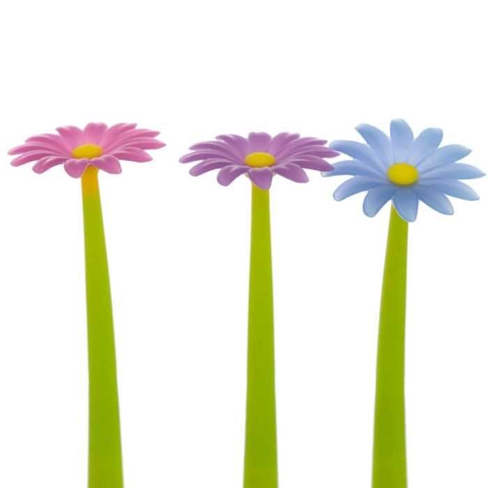 Cienkopis długopis - kwiatek zmieniający kolor pod wpływem promieni UV