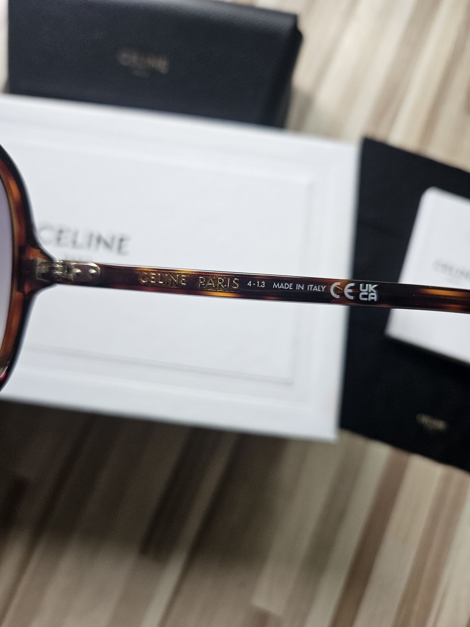 Brązowe Okulary przeciwsłoneczne Celine Paris
