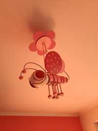 Lampa motyl żyrandol żarówka pokój dziecięcy dziewczynka