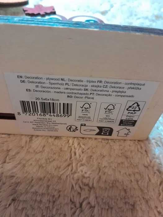 Nowa drewniana dekoracja scenka Jesienna wyprzedaż szybka wysyłka