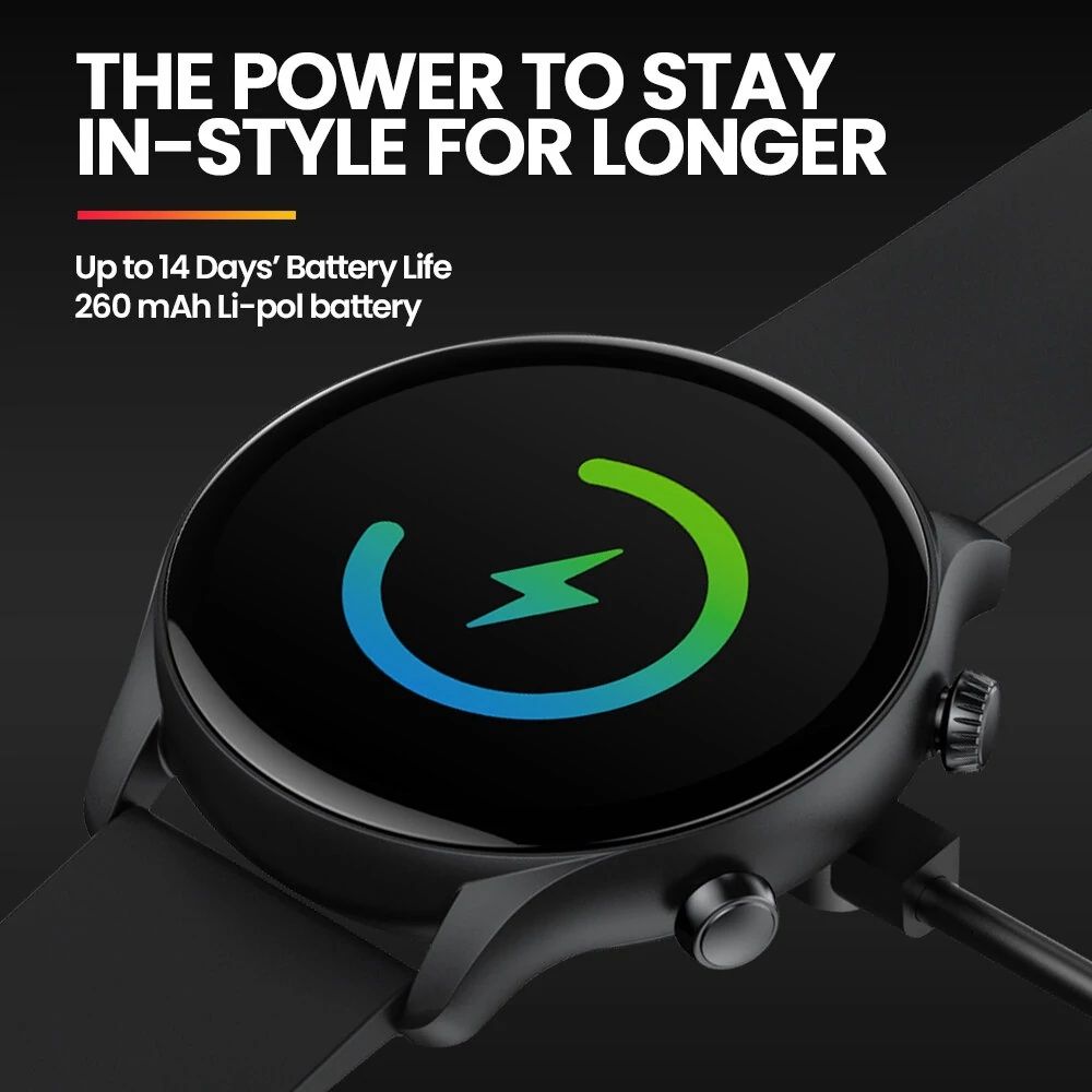 Smartwatch Zeblaze com grande tela colorida HD de 1,39 polegadas, cham