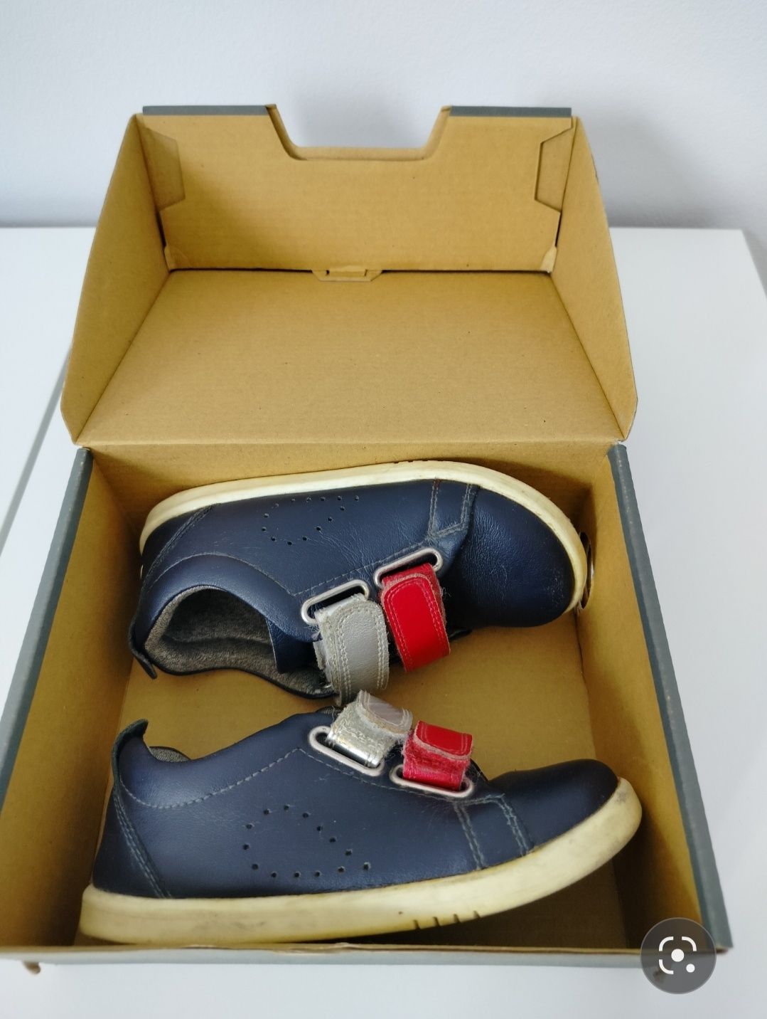 Bobux Grass Court Switch Navy (Red + Silver Metallic)  rozmiar 24
