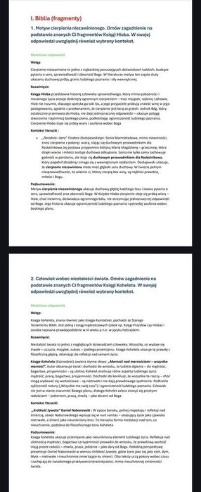 Opracowanie pytań jawnych z języka polskiego; matura 2025r. Pdf