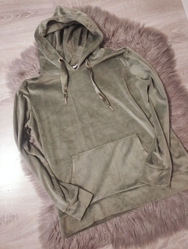 Bluza welurowa Pepco khaki zielona