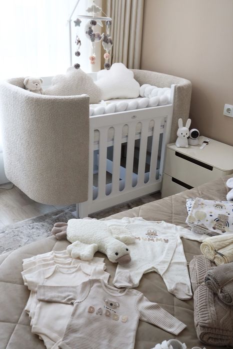 Дитяче ліжечко трансформер Ovalbed 3в1 букле Buckle Beige