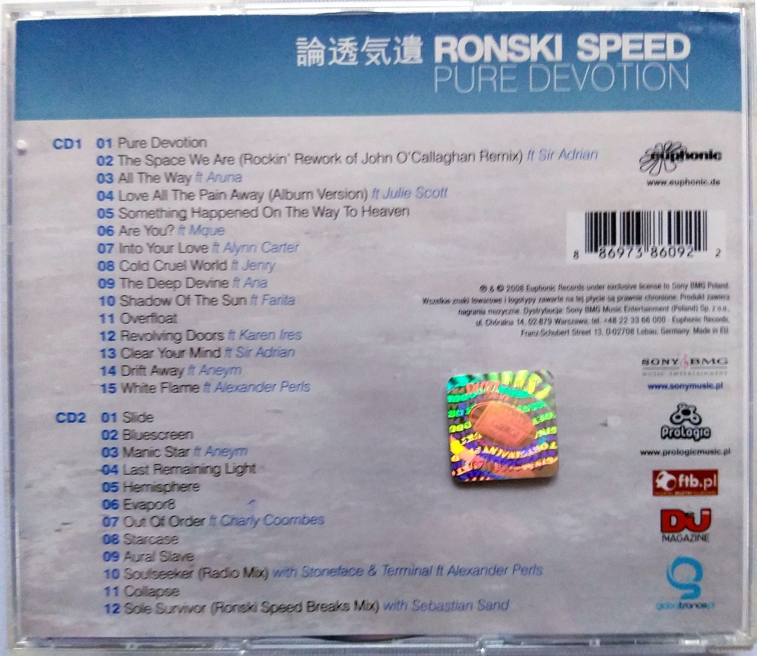 Ronski Speed Pure Devotion 2CD 2008r
