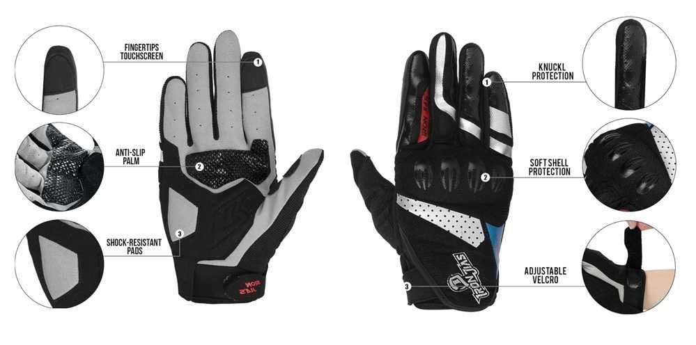 Luvas de Motard Borleni Tam XL (102)