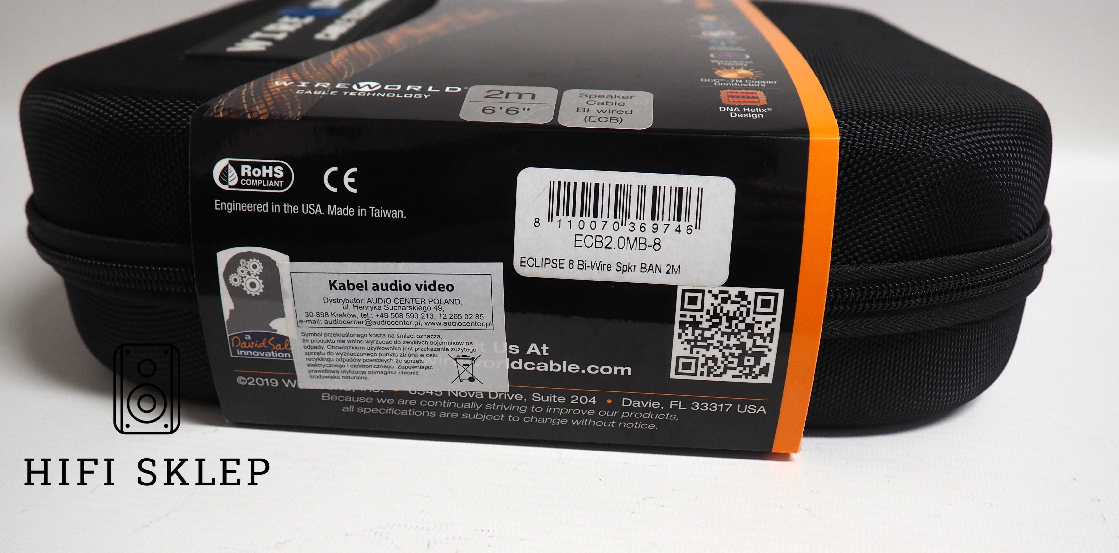 Wireworld ECLIPSE 8 - Kabel głośnikowy Bi-Wire - 2x2,0M /Wyprzedaż !!!