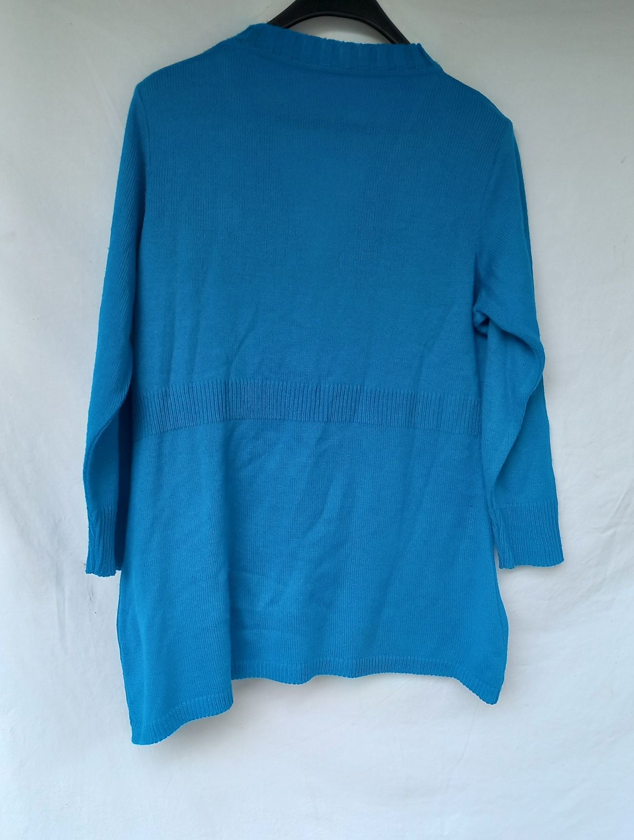 Blusa malha azul turquesa