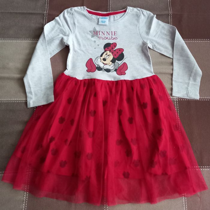 Sukienki z długim rękawem, myszka Minnie, r. 98-104 Zestaw
