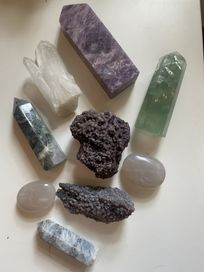 Mineraly zestaw kamienie naturalne krysztaly