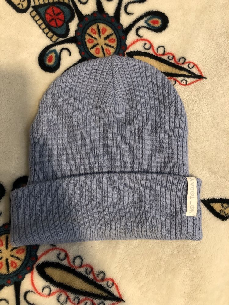 Damska czapka zimowa niebieska nowa cropp