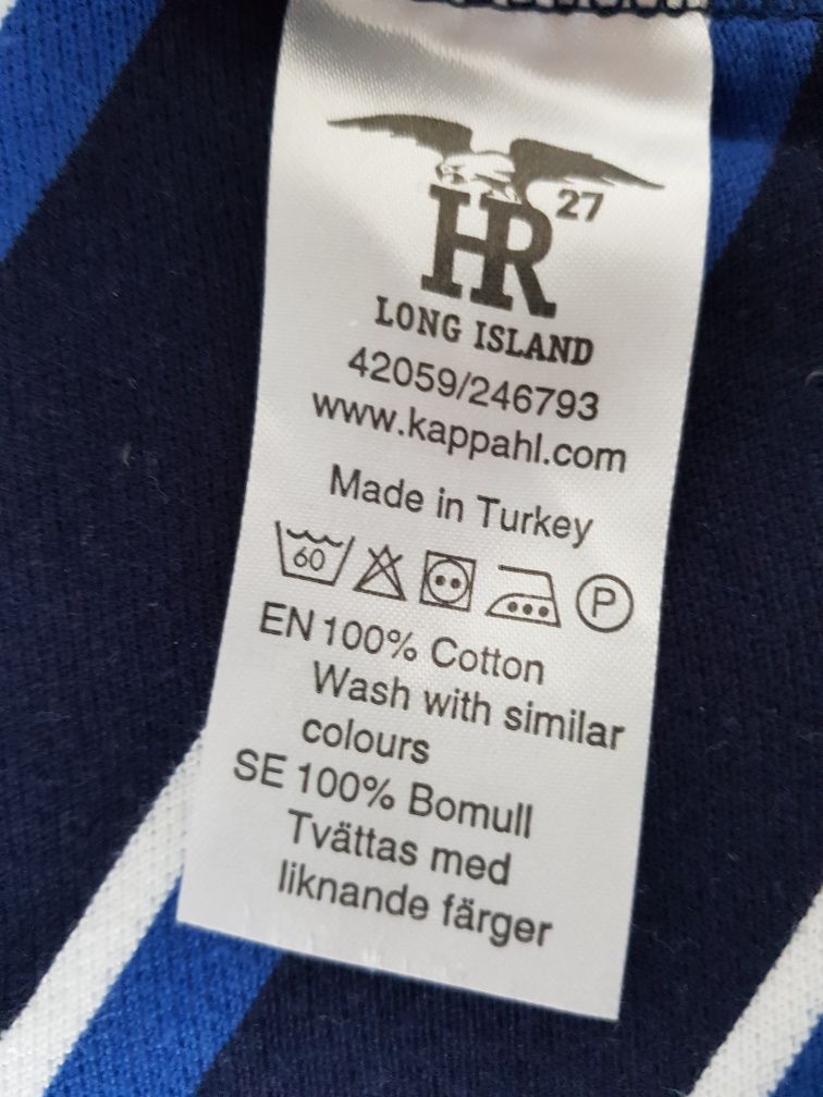 Koszulka polo w paski Kappahl Hampton Republic rozmiar S-M