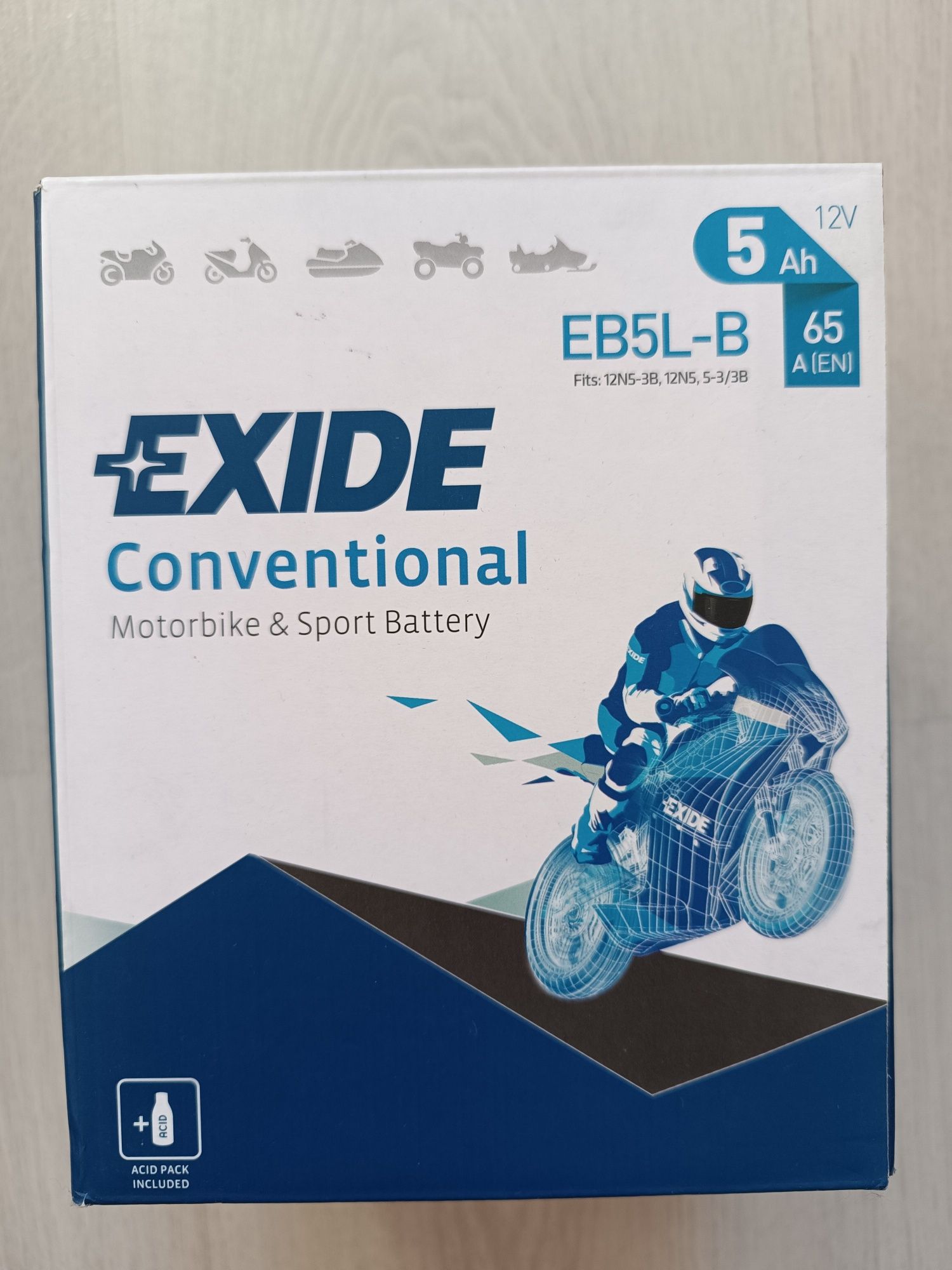 Мото акумулятор Exide EB5L-B