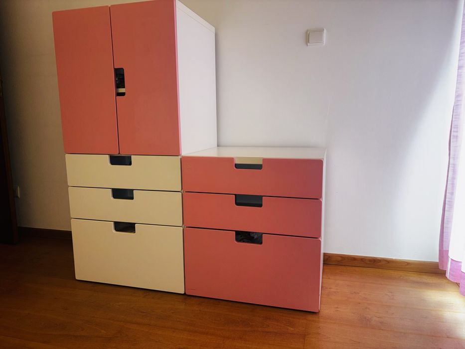 IKEA STUVA MALDA - bloco Roupeiro+3 Gavetas e bloco 3 Gavetas