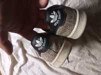 Кроссовки детские замшевые Adidas Stan Smith кеды р32 20.5см ори