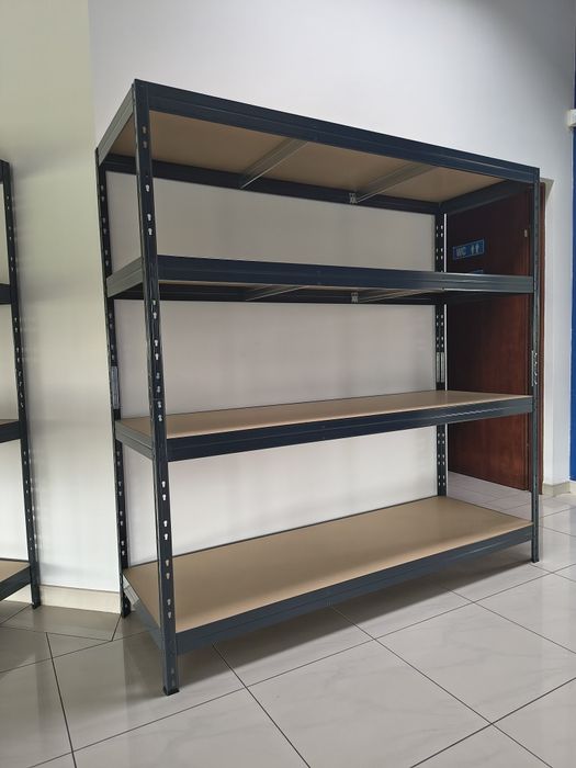 Regał Metalowy do Garażu, Warsztatu 180x150x60.cm 4P/400 kg, Grafitowy