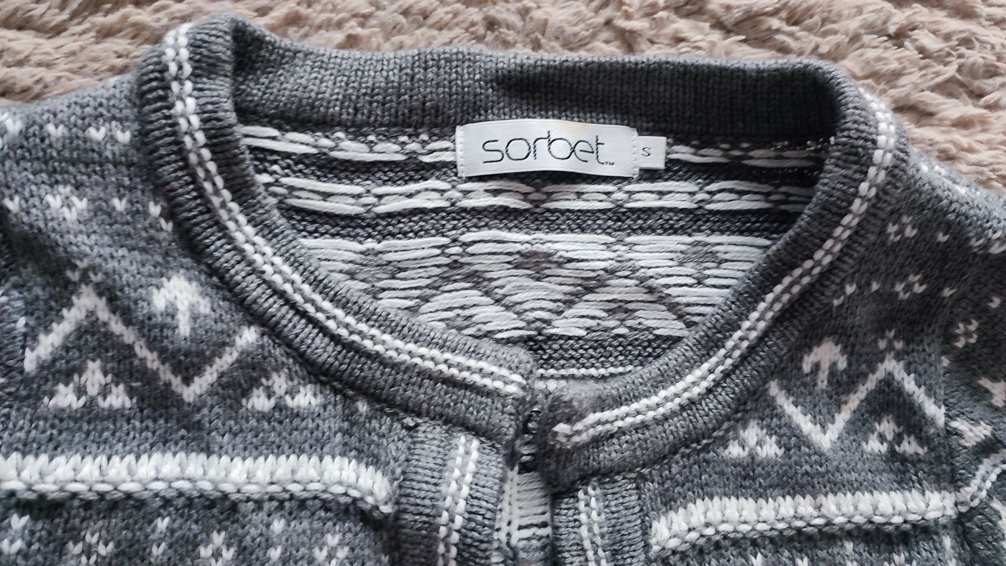Sweter z reniferami szary świąteczny zimowy roz.146 lub S