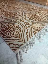 Prostokątny dywan DWUSTRONNY 120x180cm z frędzlami indyjski