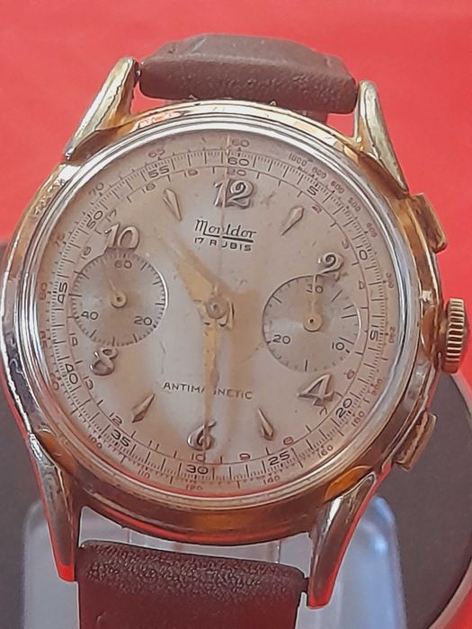 Relógio Vintage Cronógrafo MONTDOR Corda Swiss Made