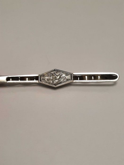 Мужской серебряный зажим для галстука ( затискач для краватки )