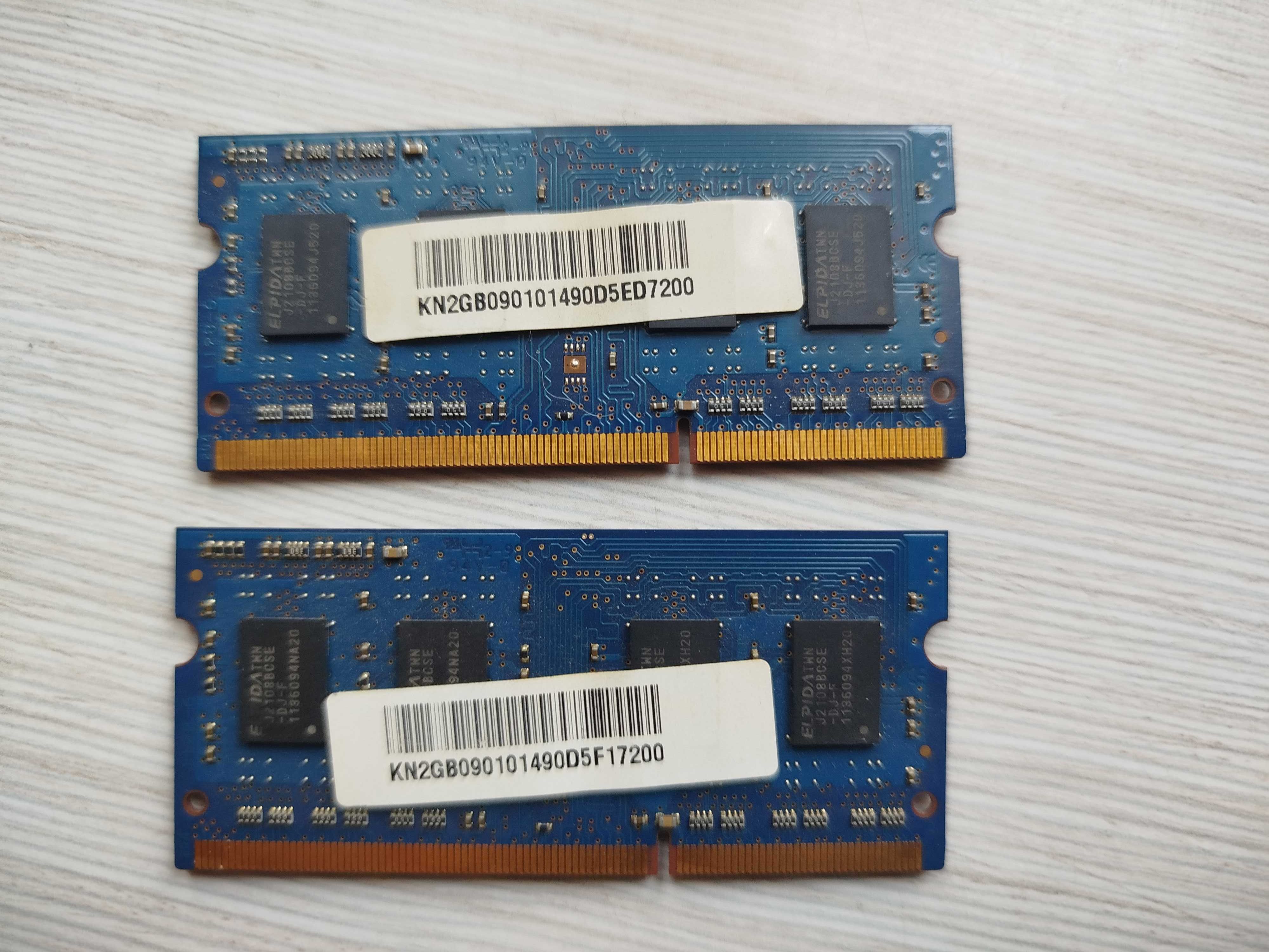 Pamięć RAM DDR3 ELPIDA 2GB 1Rx8 PC3-10600S-9-10-B2